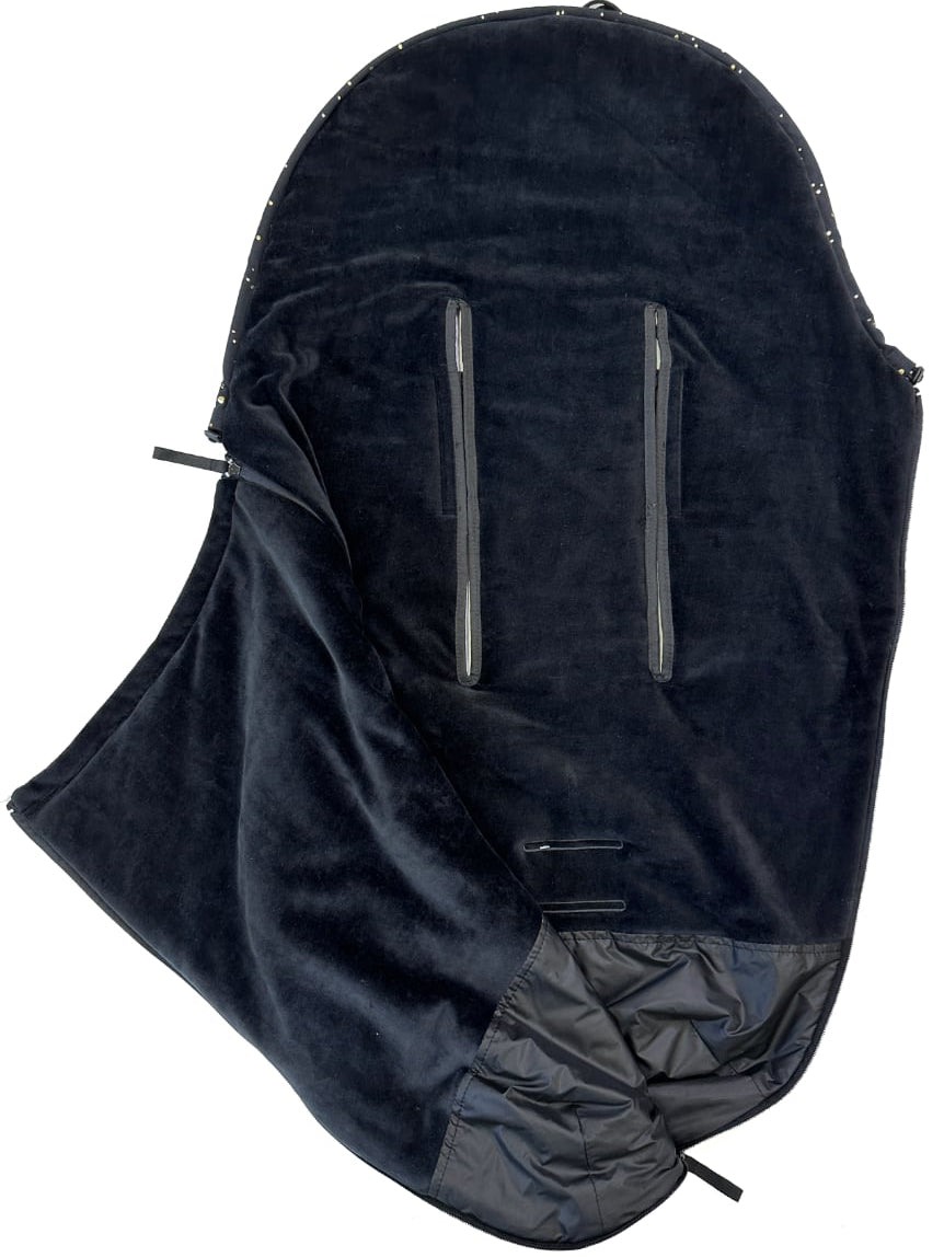 Dünner Fußsack Pinkie Softshell Black