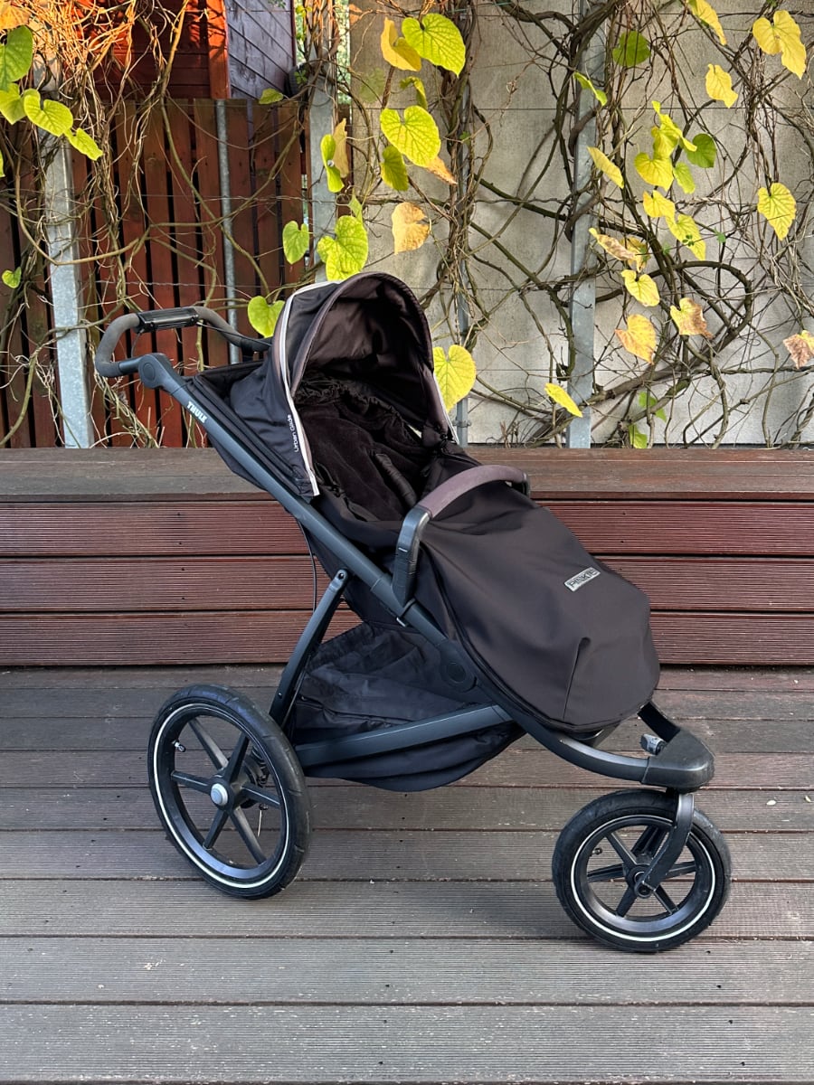 Dünner Fußsack Pinkie Softshell Black