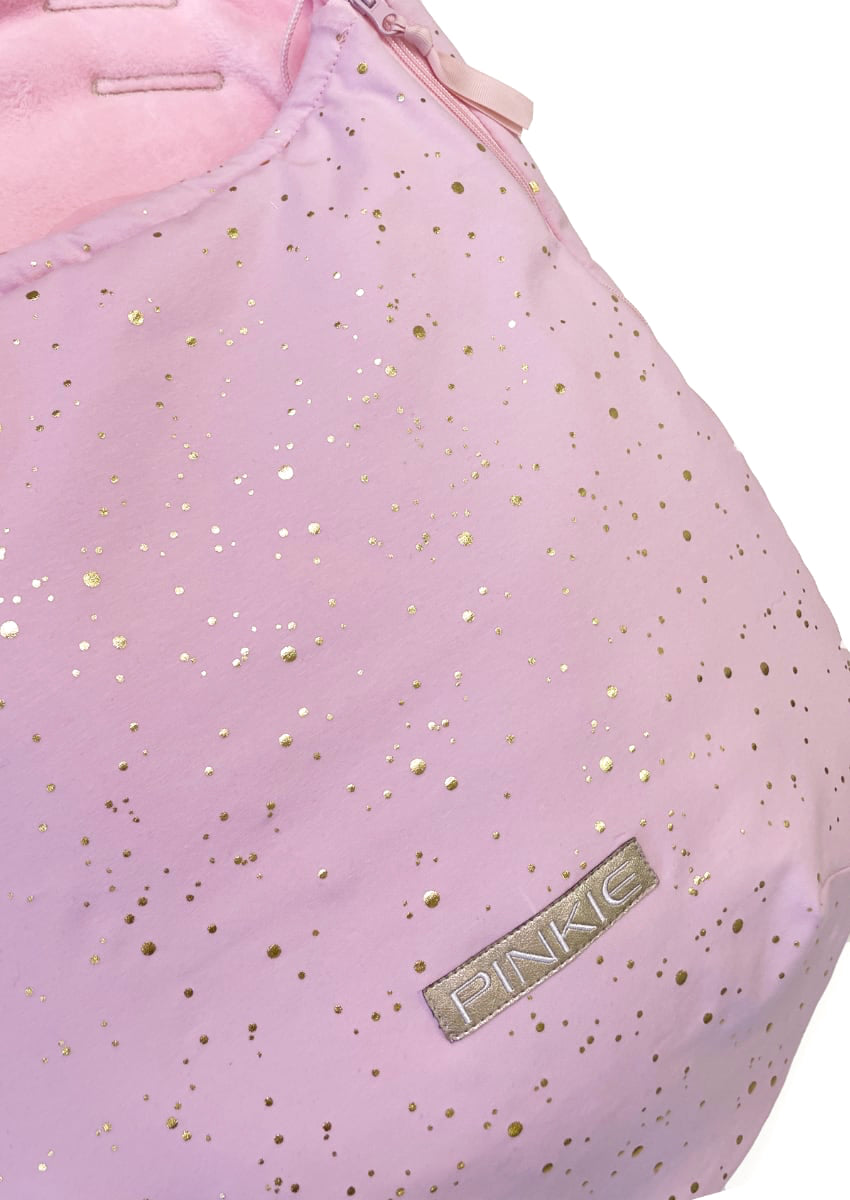 PINKIE Dünner Fußsack Shine Gold Pink