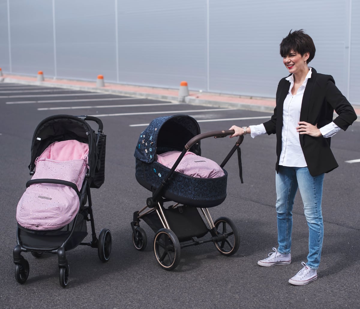 PINKIE Dünner Fußsack Shine Gold Pink