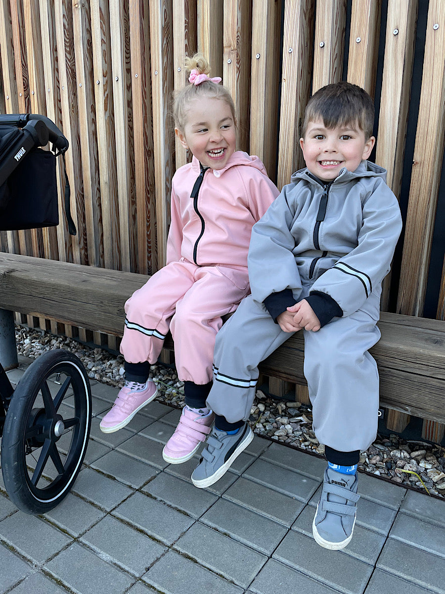 Overall Pinkie Softshell Grey/Black