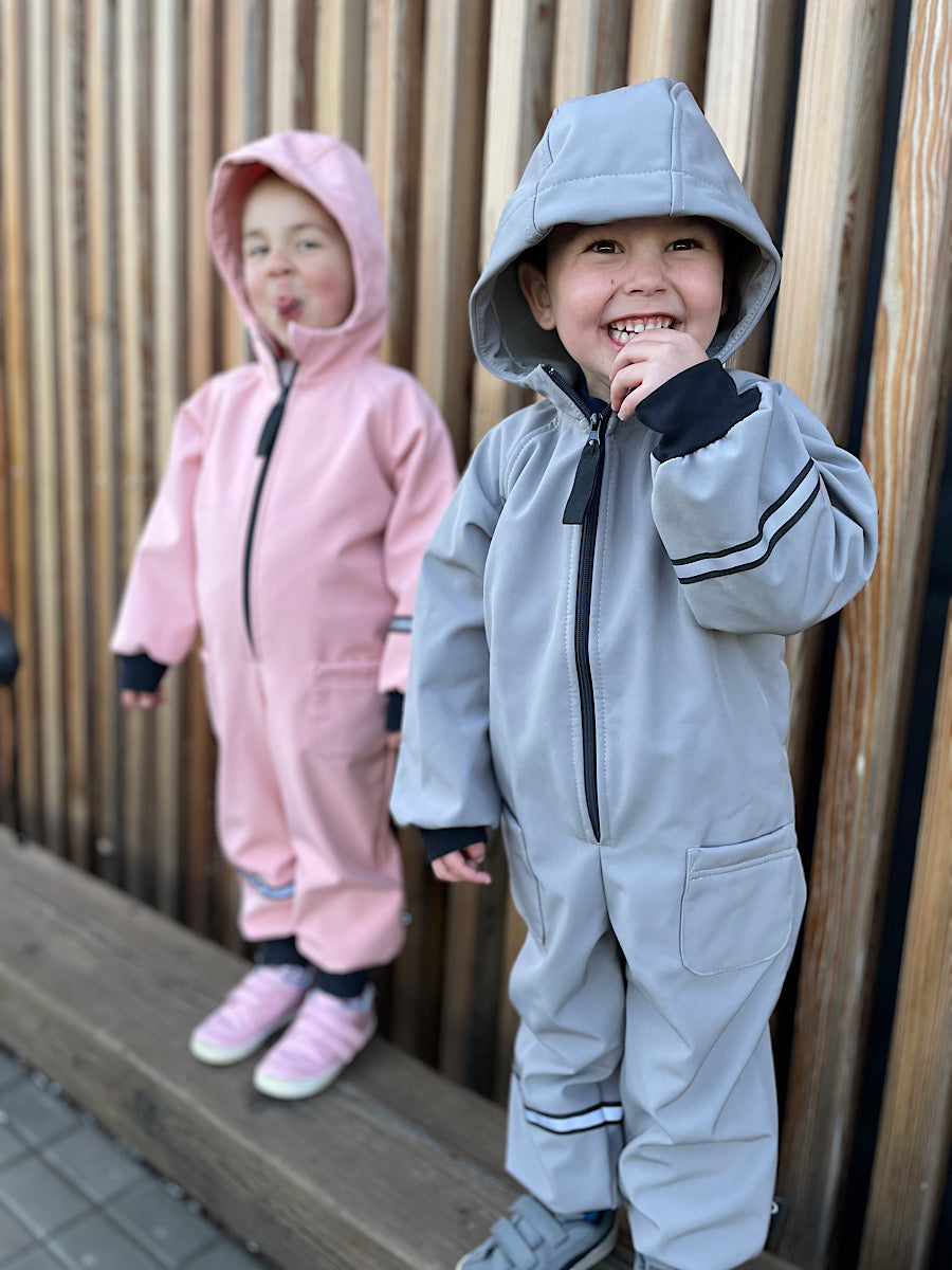 Overall Pinkie Softshell Grey/Black