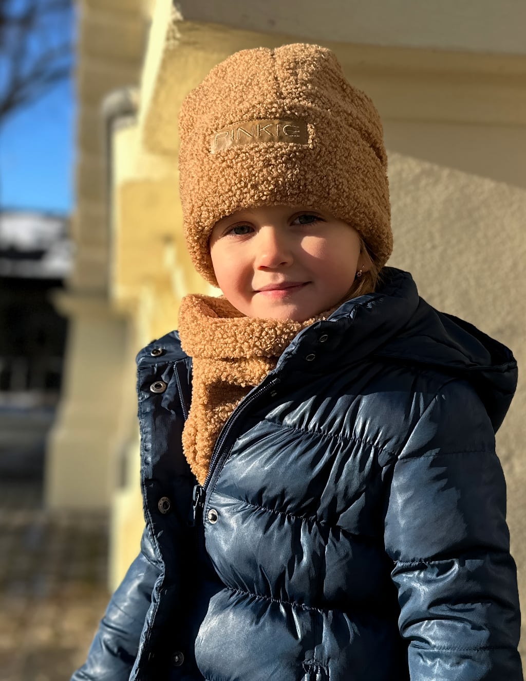 PINKIE Mütze Label Teddy Brown