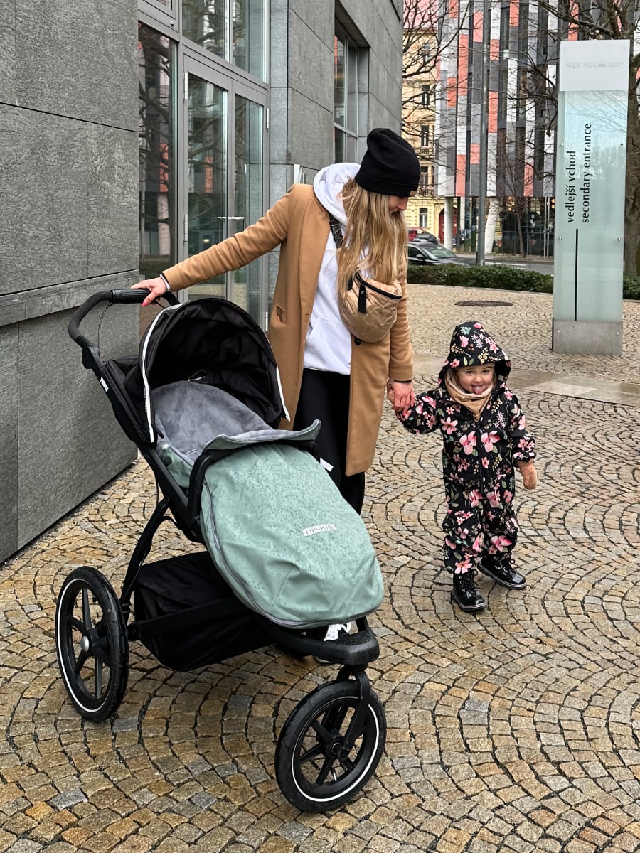 Dünner Fußsack Pinkie Softshell Green