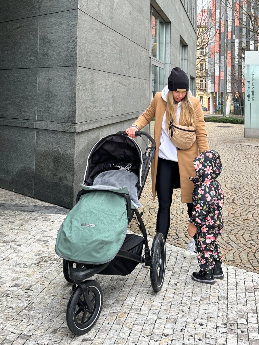 Dünner Fußsack Pinkie Softshell Green