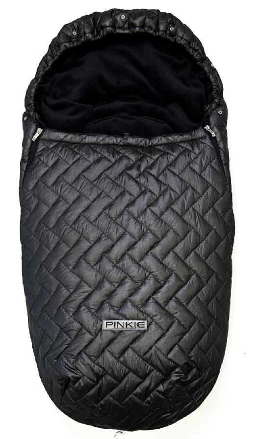 PINKIE Winterfußsack Zig Zag mit Pelzkragen