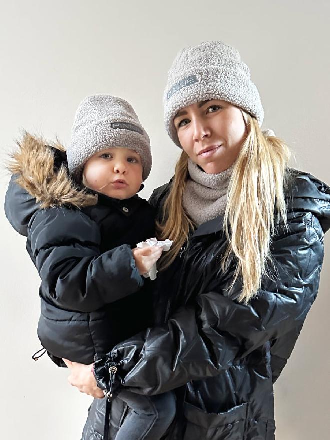 PINKIE Mützen Label Teddy Light Grey Duo