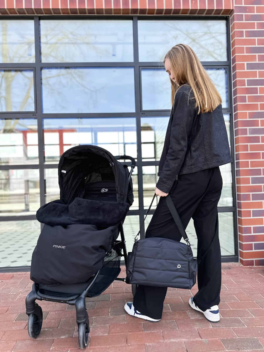 PINKIE Wickeltasche Plain Black S