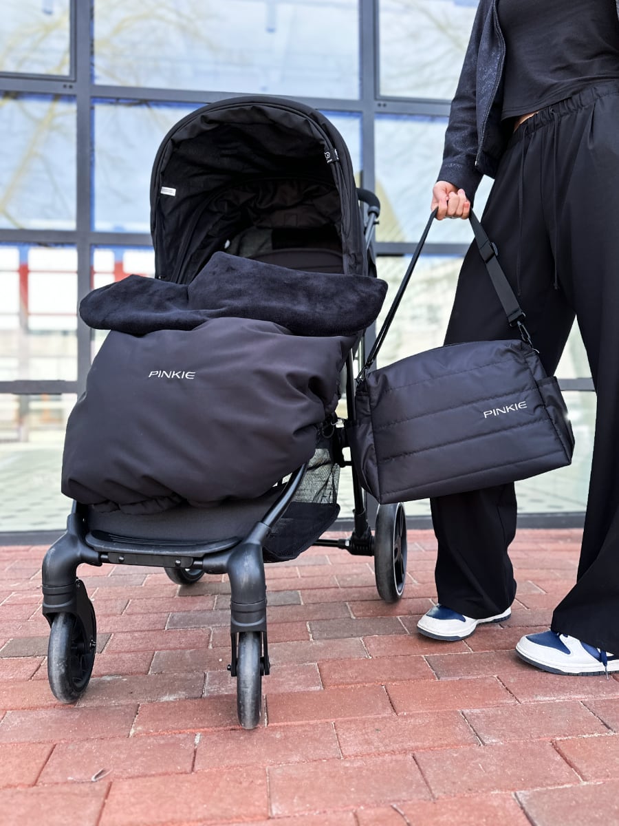 PINKIE Wickeltasche Plain Black S