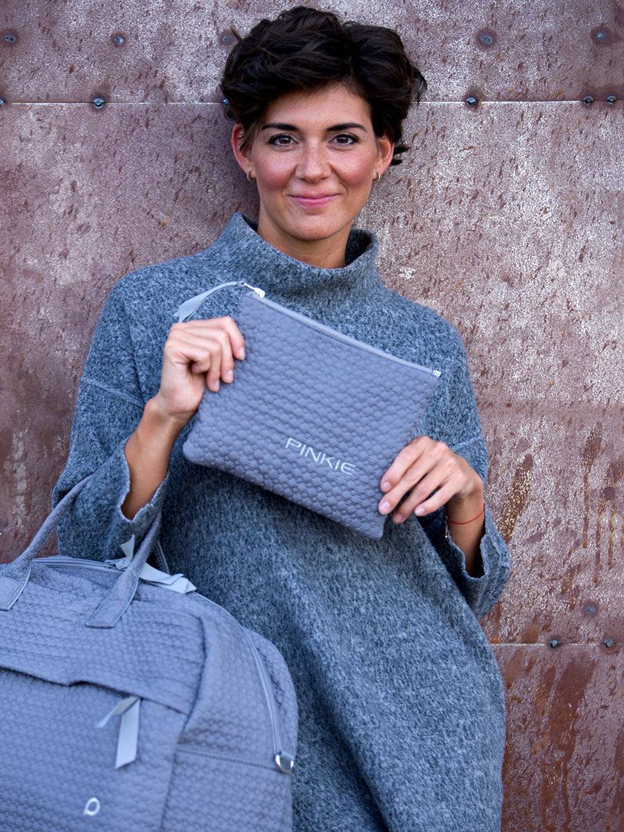 PINKIE Kosmetiktasche Small Grey Comb