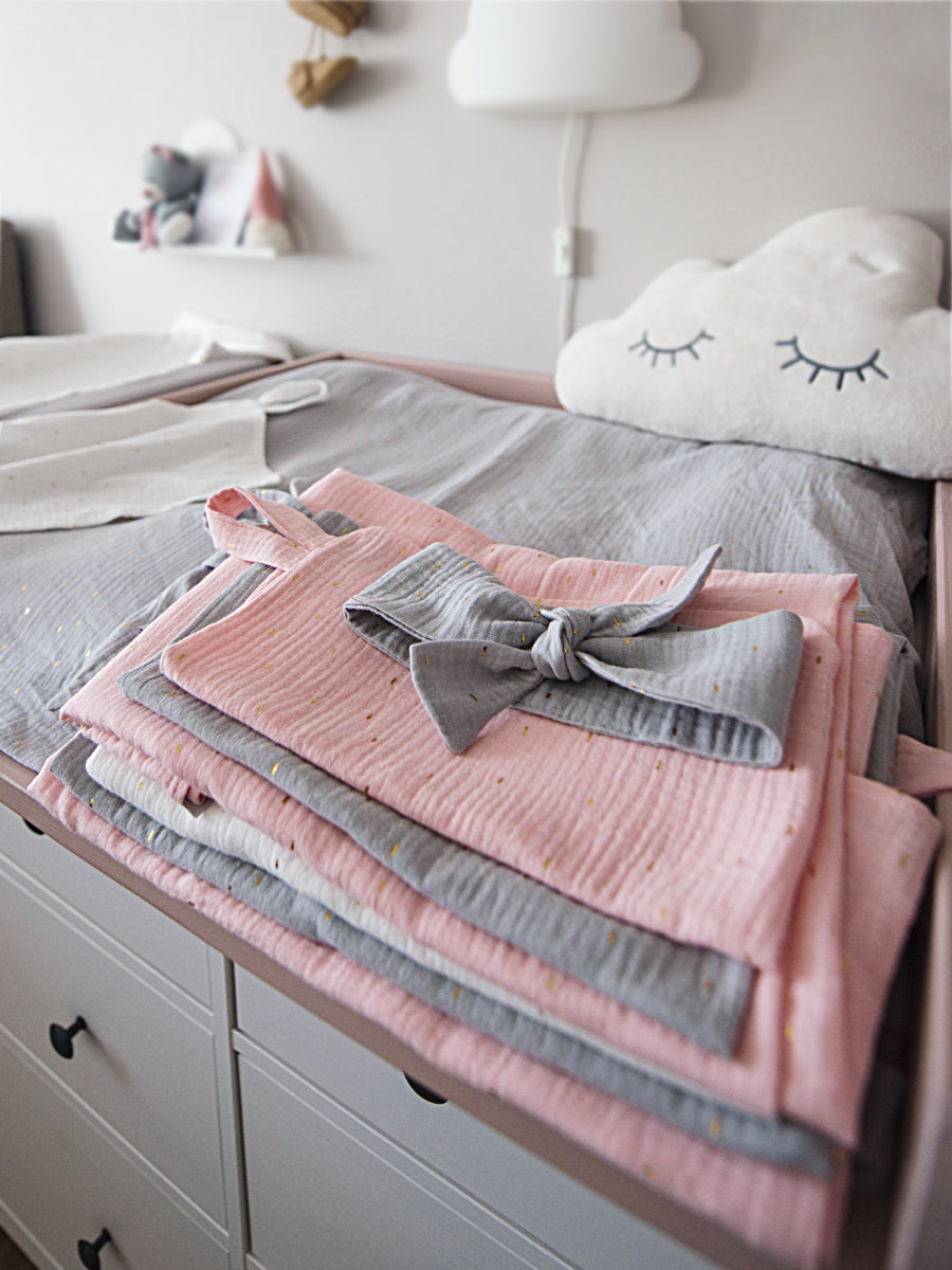 Große Mullwindel Pinkie Muslin Light Pink