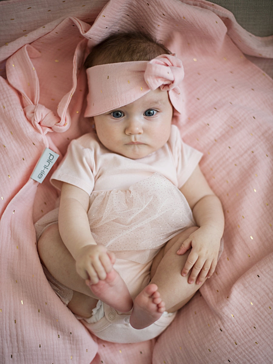 Große Mullwindel Pinkie Muslin Light Pink