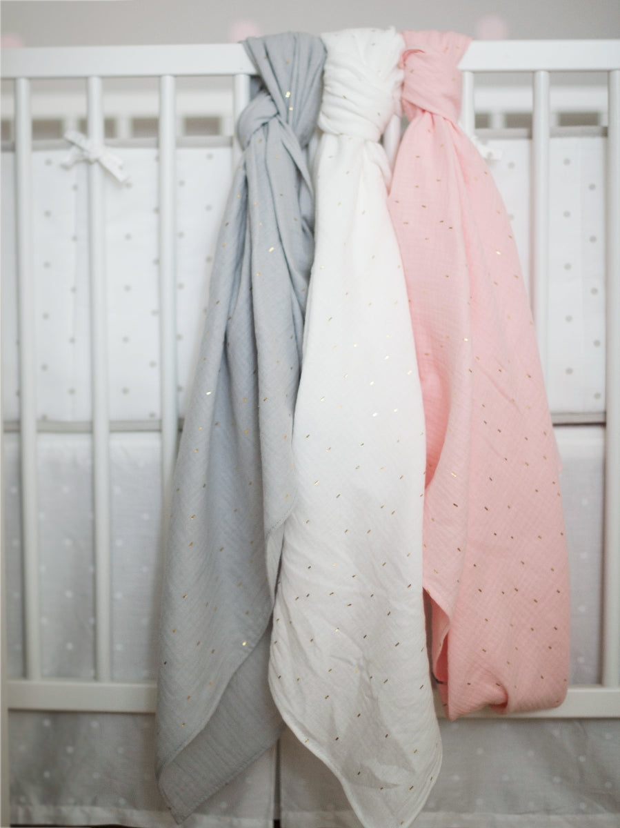 Große Mullwindel Pinkie Muslin Light Pink