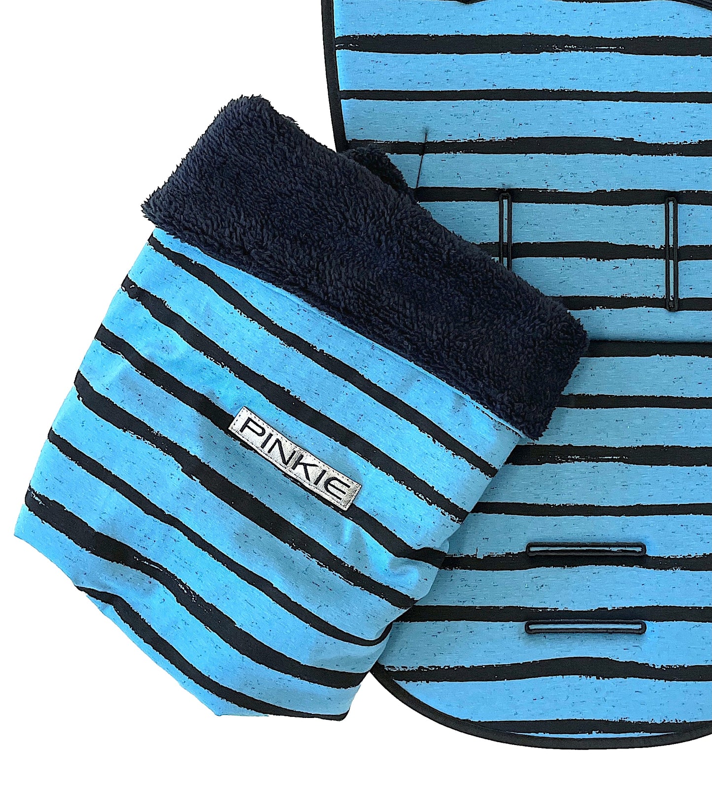 Zubindbare Decke Pinkie Stripe Blue