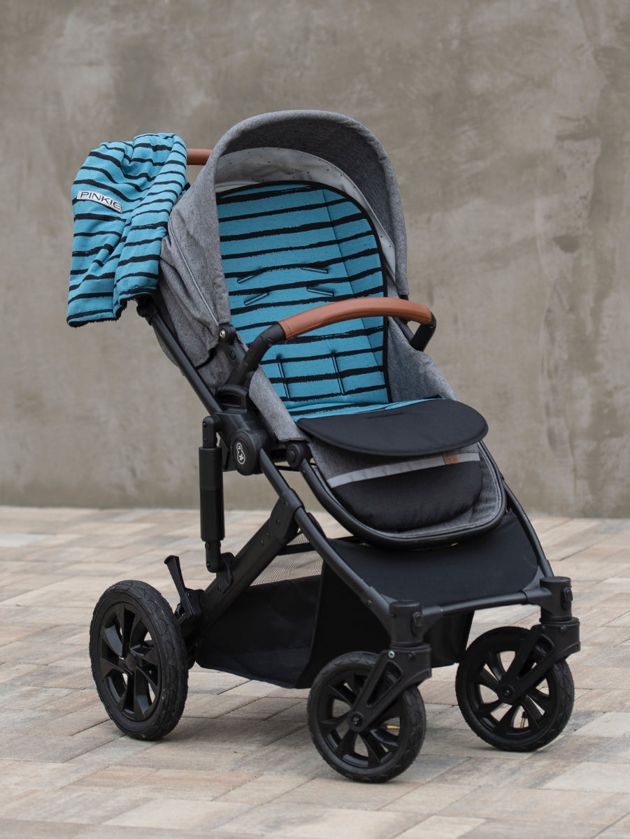 Zubindbare Decke Pinkie Stripe Blue