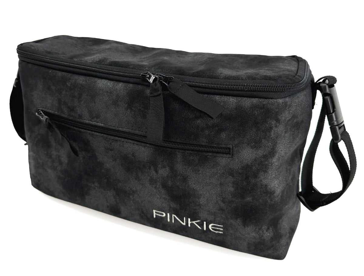 PINKIE Organizer Faux Leather Black Closed