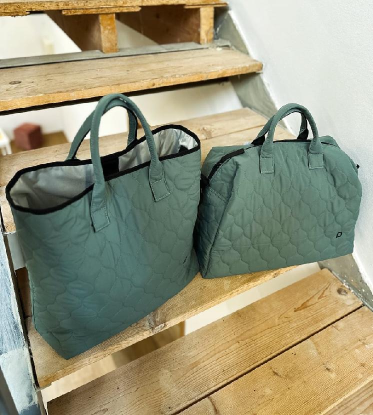 PINKIE Shopper Tasche Double Wave Green