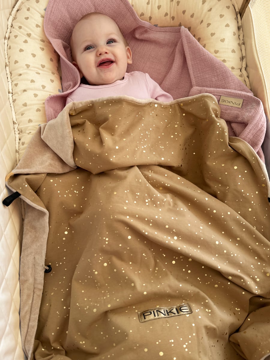 PINKIE Zubindbare Decke Shine Gold Camel