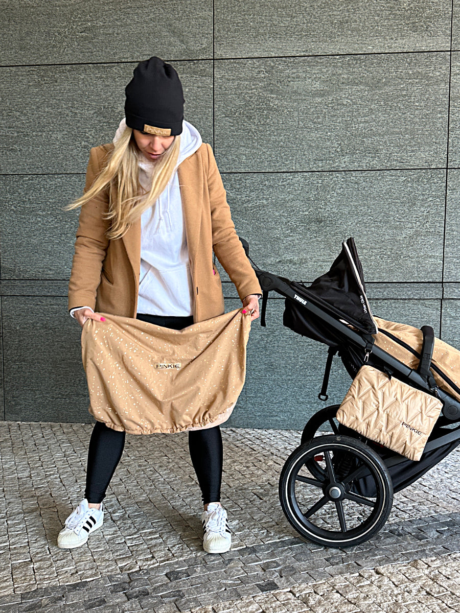 PINKIE Zubindbare Decke Shine Gold Camel