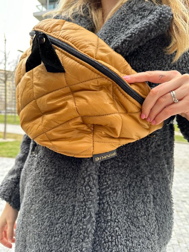 Bauchtasche Pinkie Gold Square