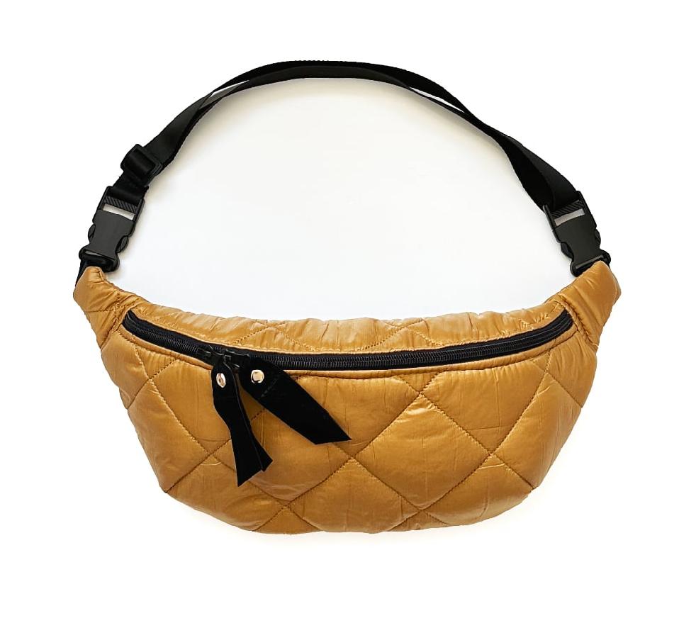Kleine Bauchtasche Pinkie Gold Square