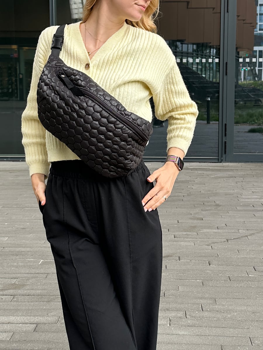 PINKIE Bauchtasche Big Comb Black