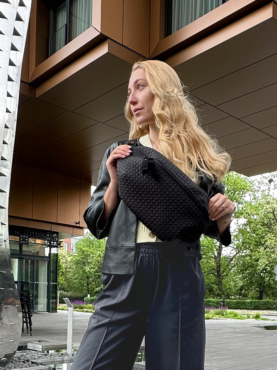 PINKIE Bauchtasche Small Black Comb