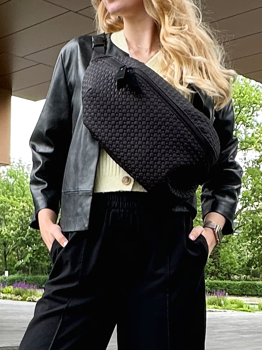 PINKIE Bauchtasche Small Black Comb