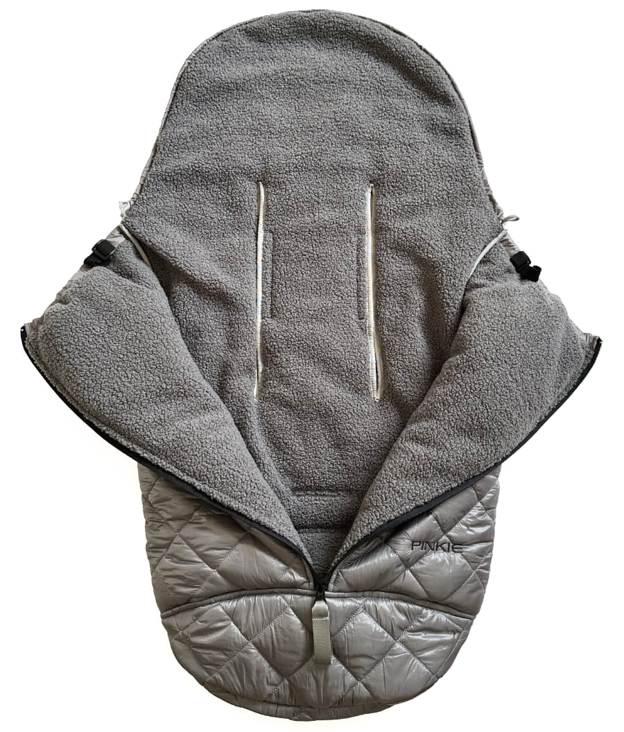 Winterfußsack Pinkie Grey Square-wachsender