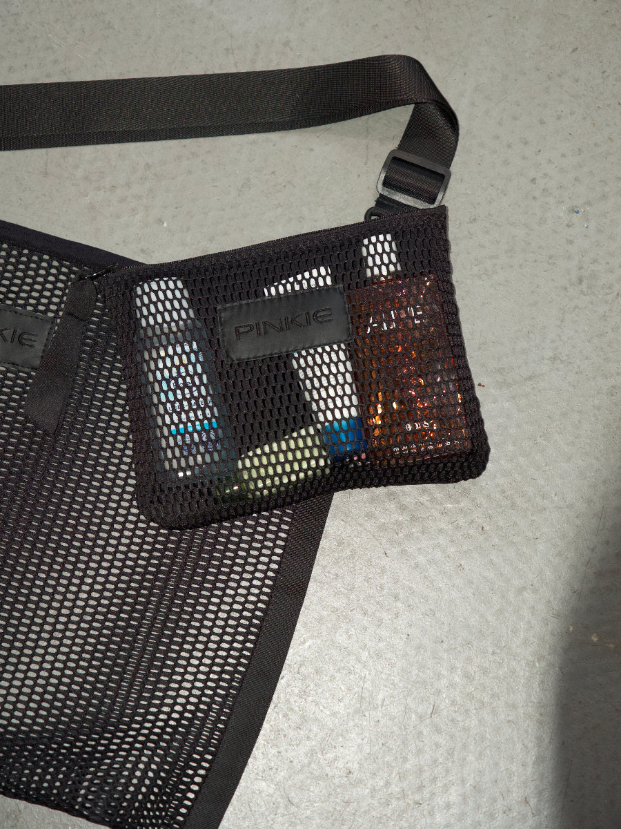 PINKIE Kosmetiktasche Mesh Tote Black