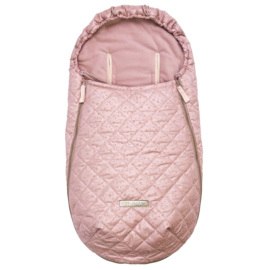 PINKIE Dünner Fußsack Soft Pink Dots