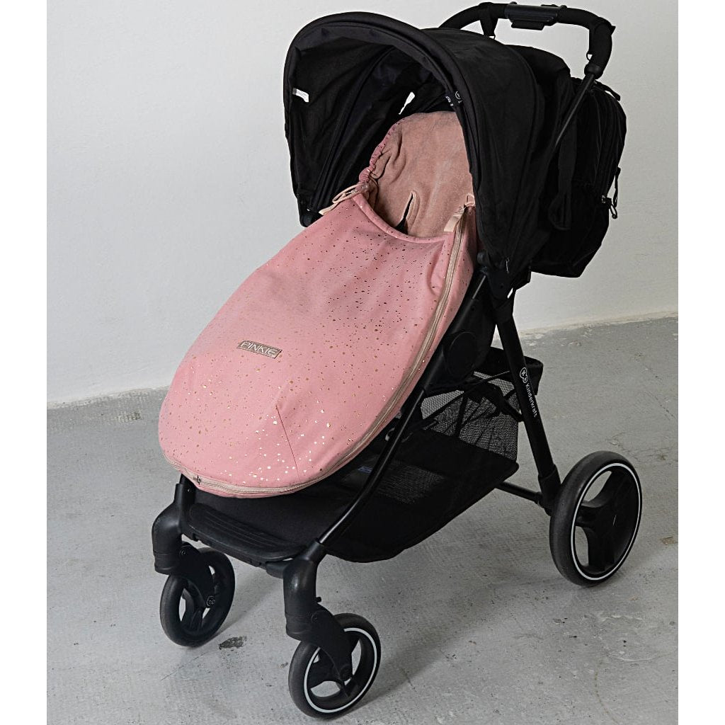PINKIE Dünner Fußsack Shine Gold Old Pink