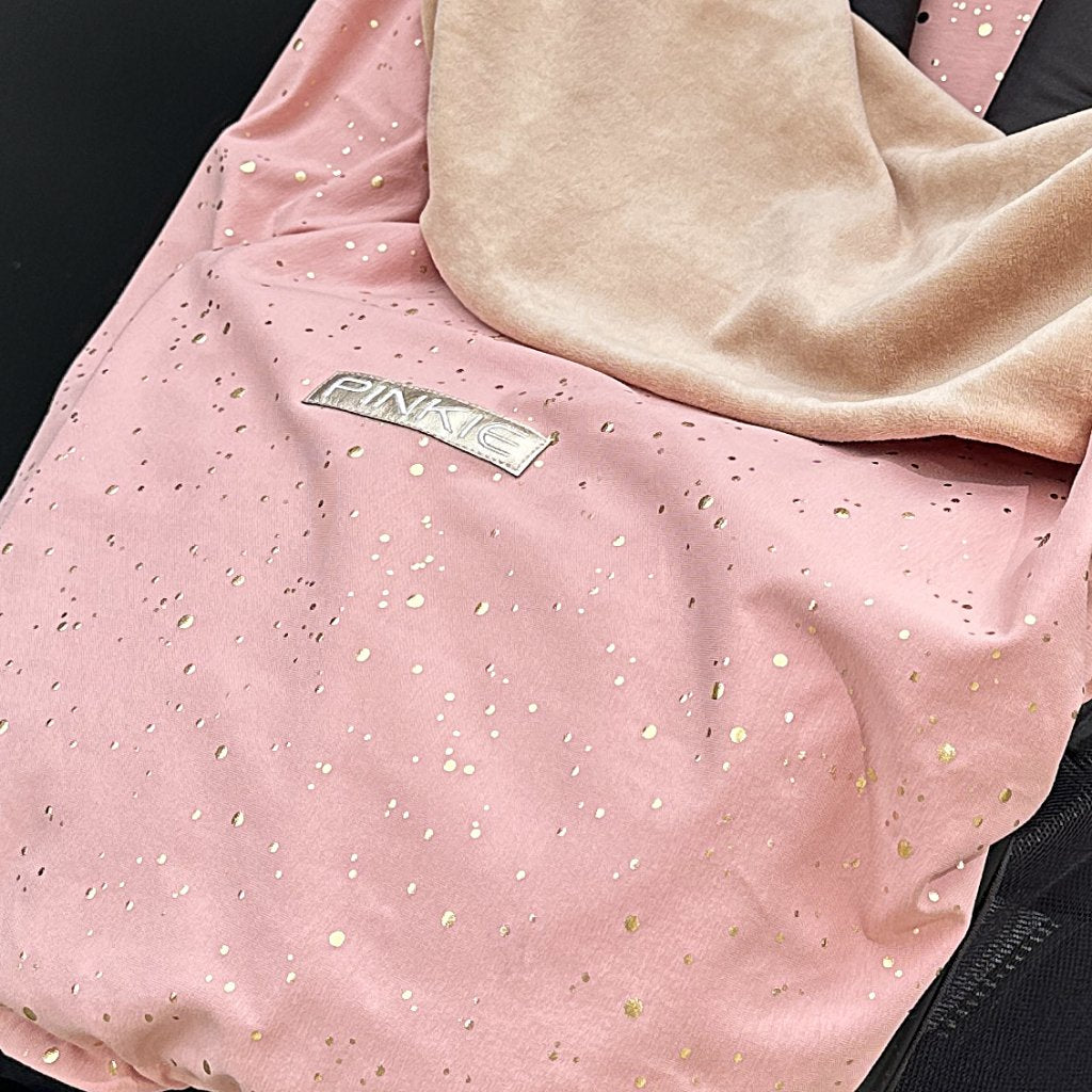 PINKIE Zubindbare Decke Shine Gold Old Pink