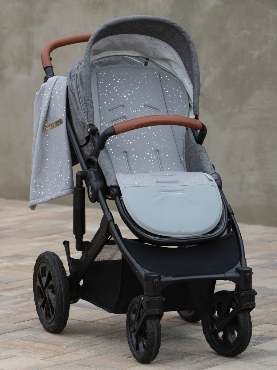 PINKIE Zubindbare Decke Shine Gold Grey