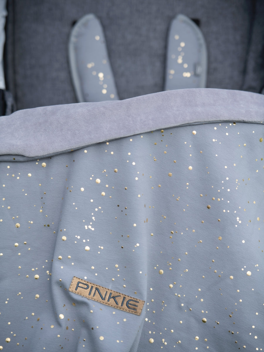 PINKIE Zubindbare Decke Shine Gold Grey