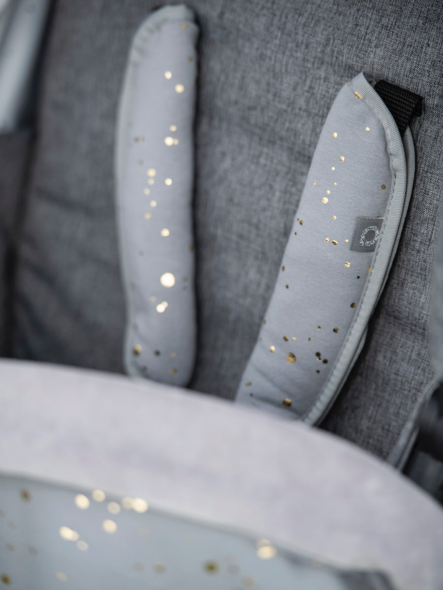 PINKIE Zubindbare Decke Shine Gold Grey