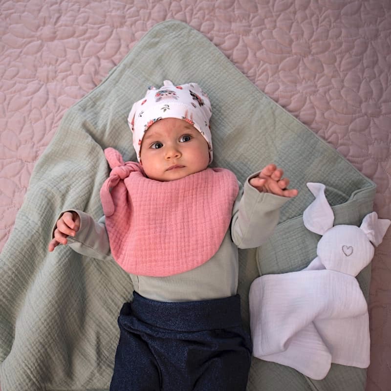 Einschlagdecke Bellou Muslin Mint BIO Baumwolle