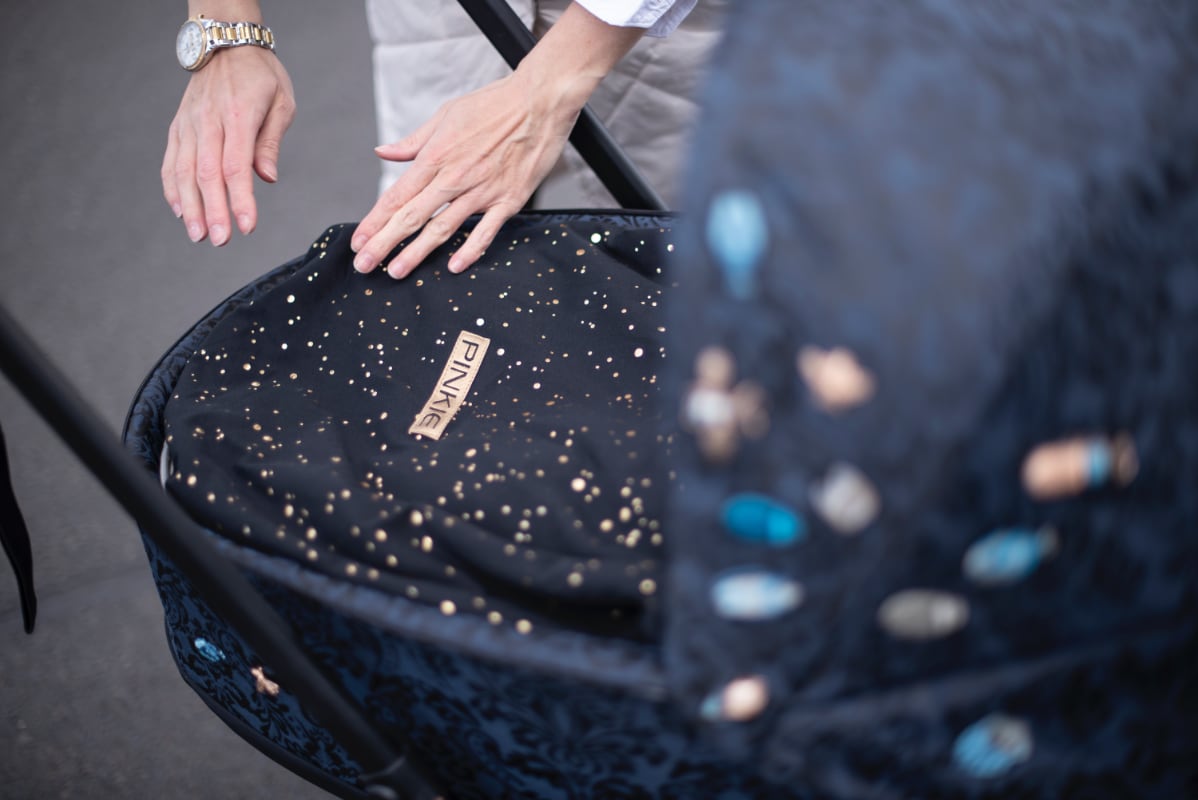 PINKIE Dünner Fußsack Shine Gold Black
