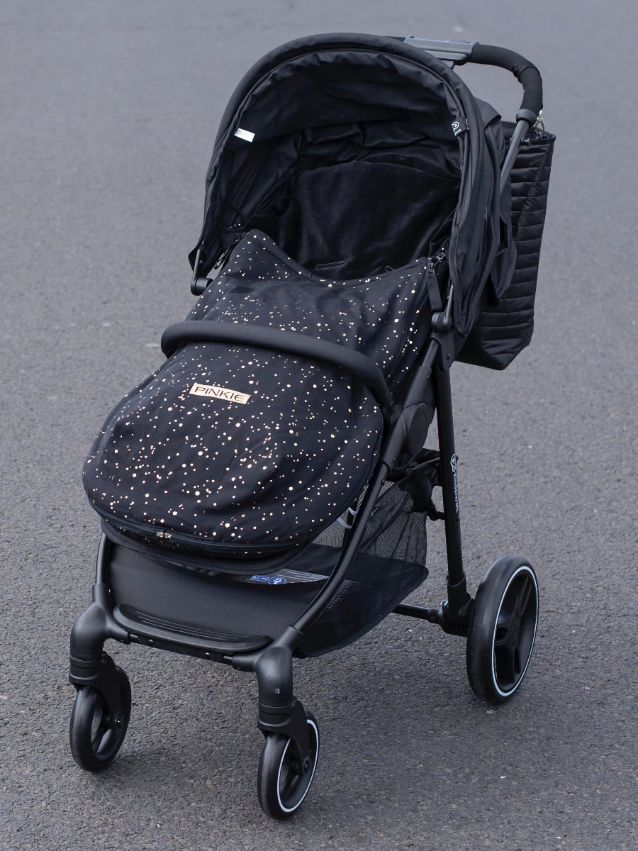 PINKIE Dünner Fußsack Shine Gold Black