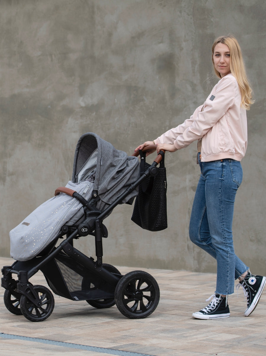 PINKIE Dünner Fußsack Shine Gold Grey