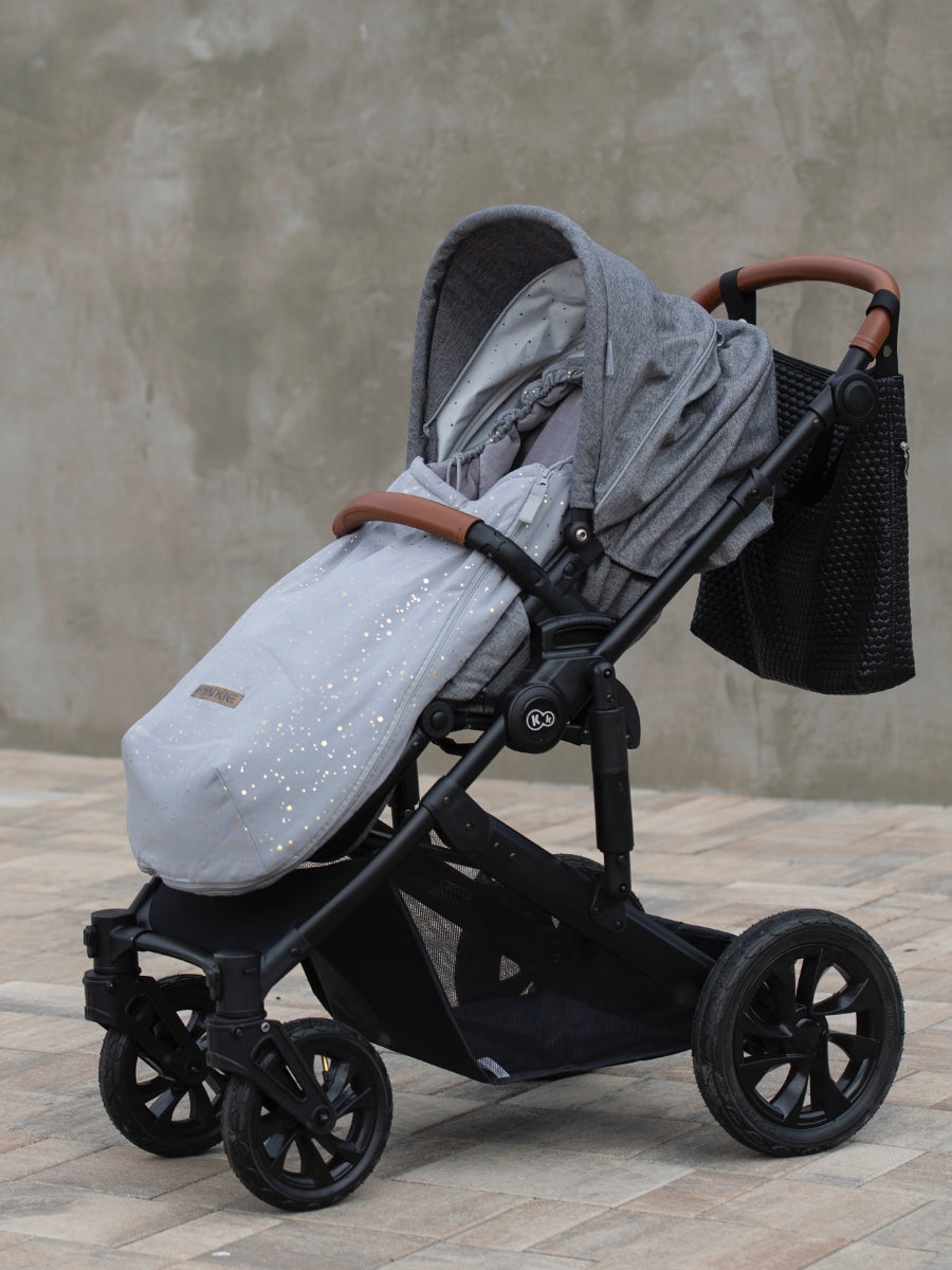PINKIE Dünner Fußsack Shine Gold Grey