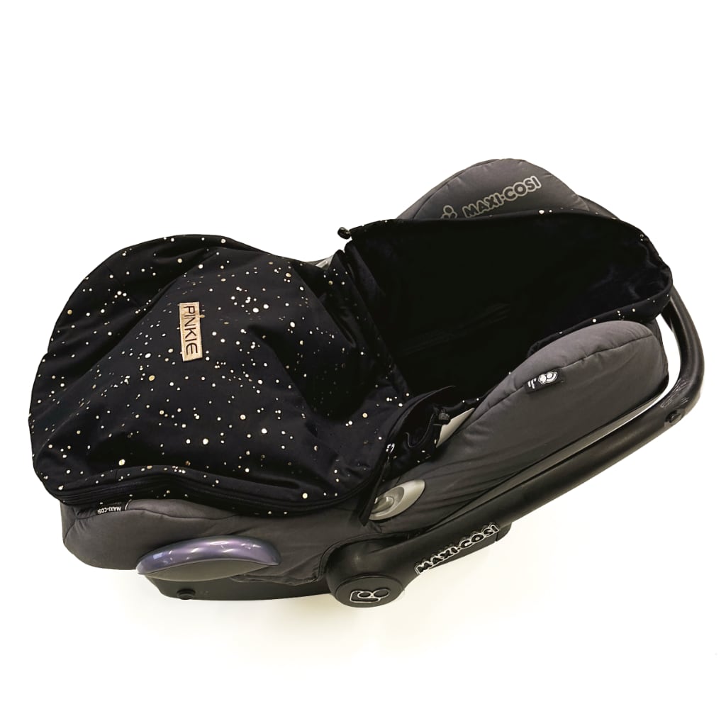 PINKIE Dünner Fußsack Shine Gold Black 0-12 Monate