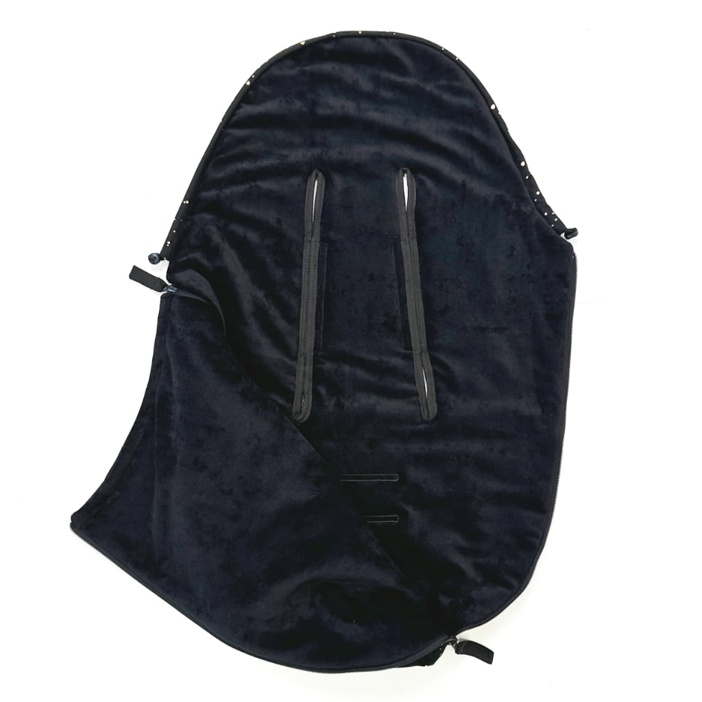 PINKIE Dünner Fußsack Shine Gold Black 0-12 Monate