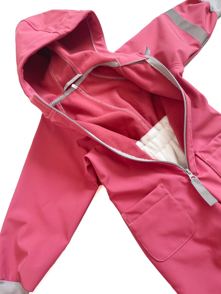 Overall Pinkie Softshell Pink/Grey