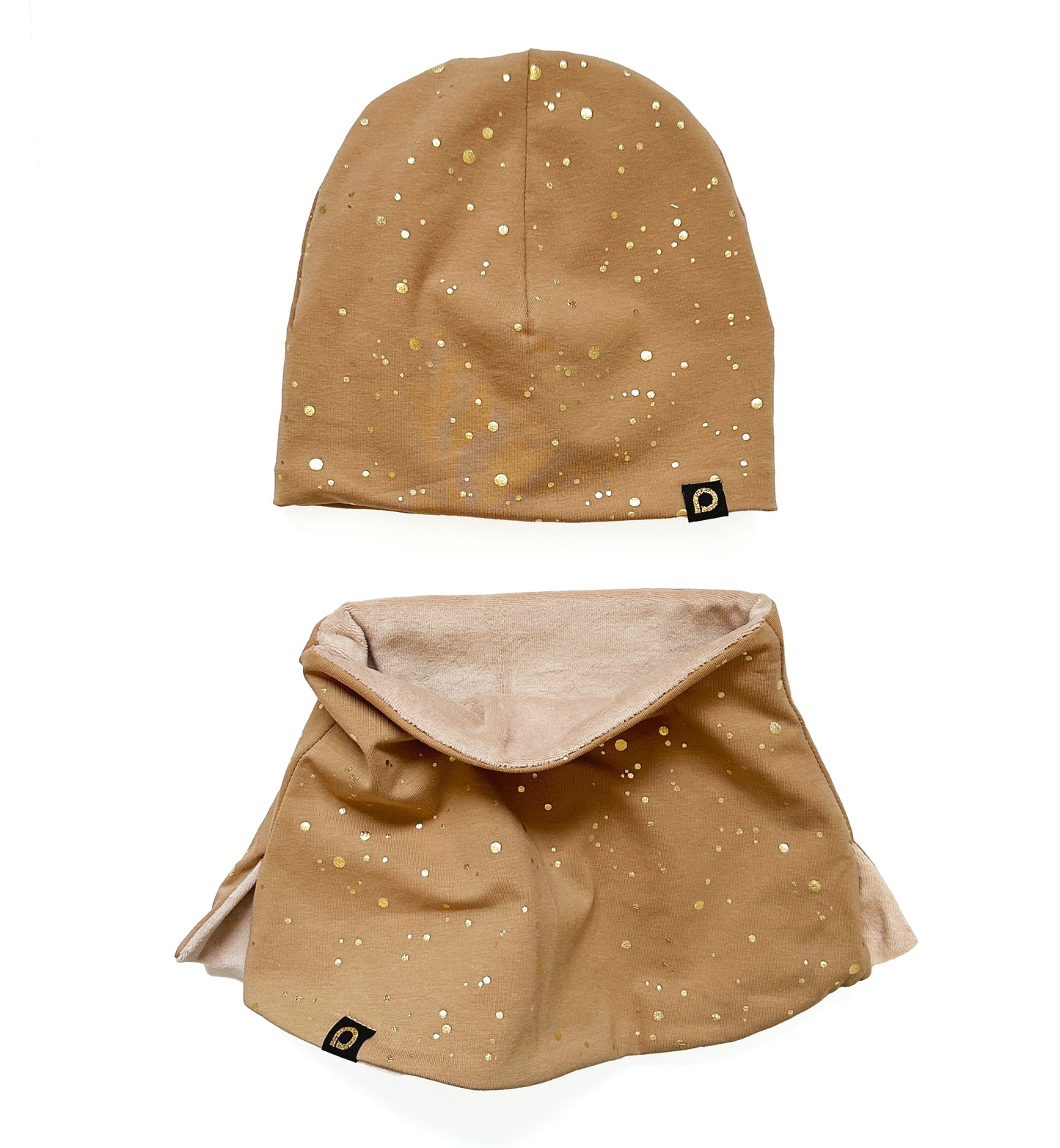 PINKIE Schlauchschal Shine Gold Camel