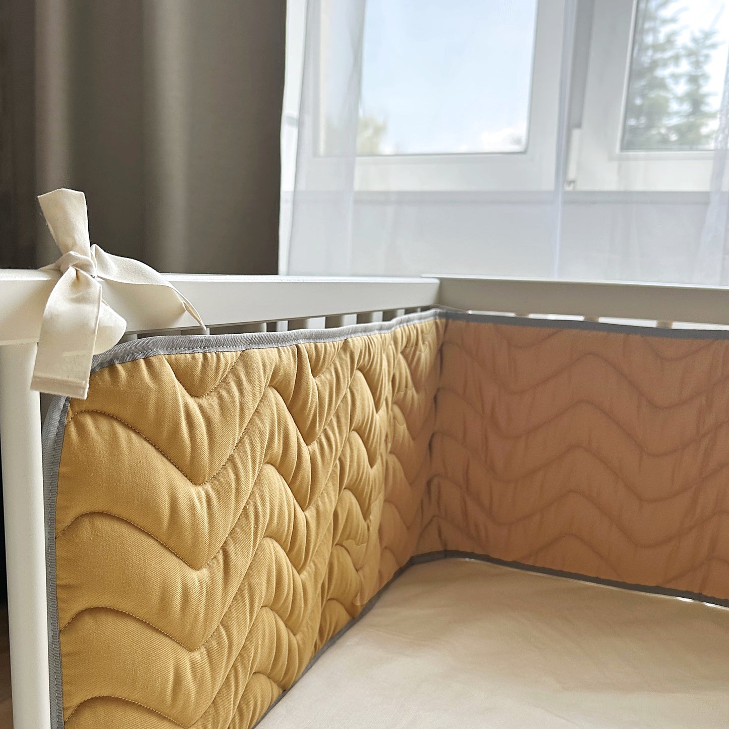 Gestepptes Nestchen BIO Wave Ochre