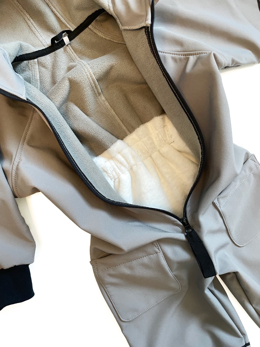 Overall Pinkie Softshell Grey/Black