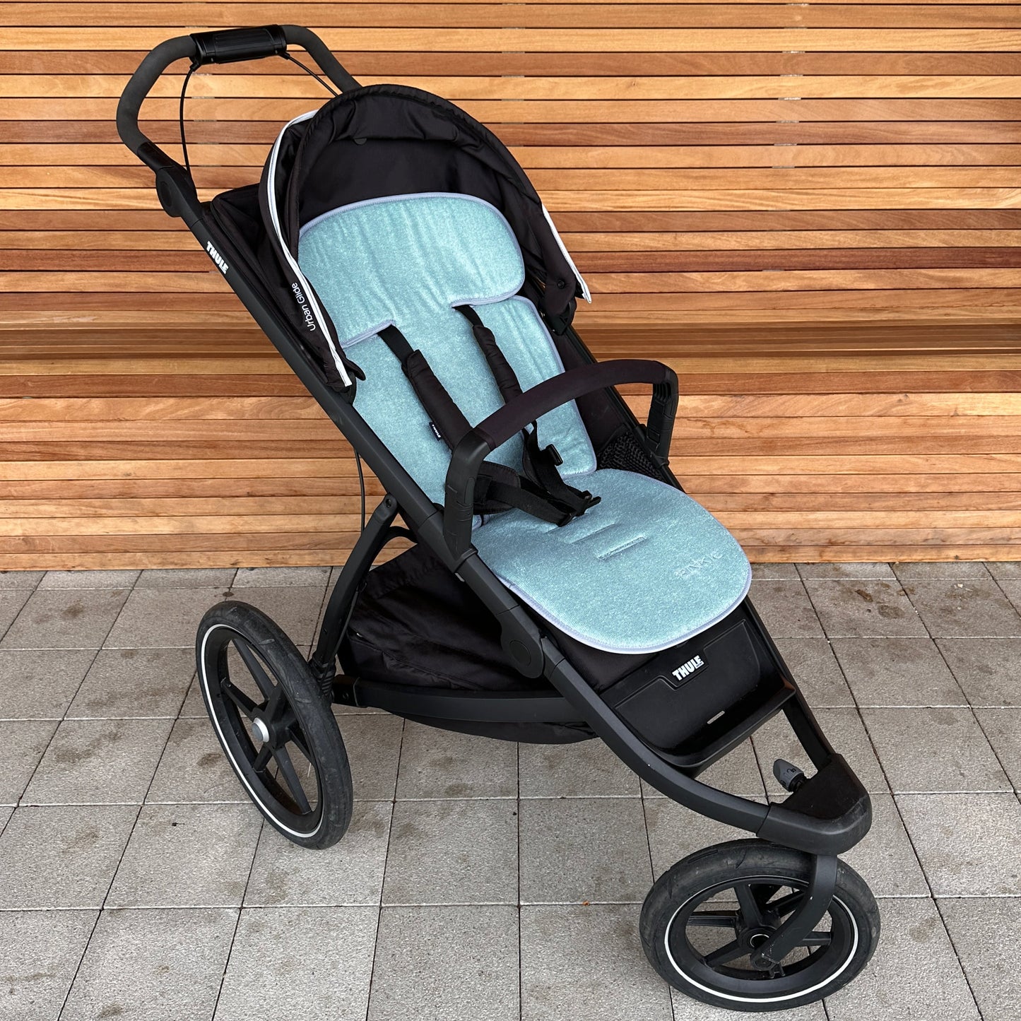 PINKIE Verlängerte Sitzeinlage für den Sommer Bamboo Blue