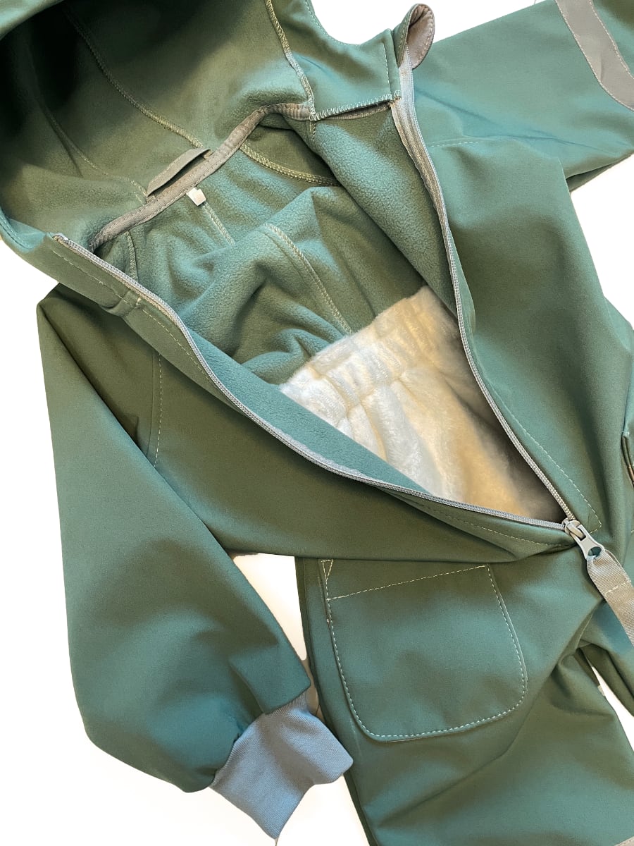 Overall Pinkie Softshell Green/Grey