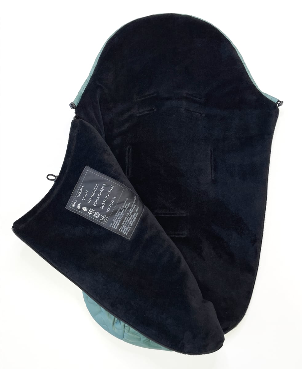 PINKIE Daunen Winterfußsack Superfine Old Green  0-12 Monate
